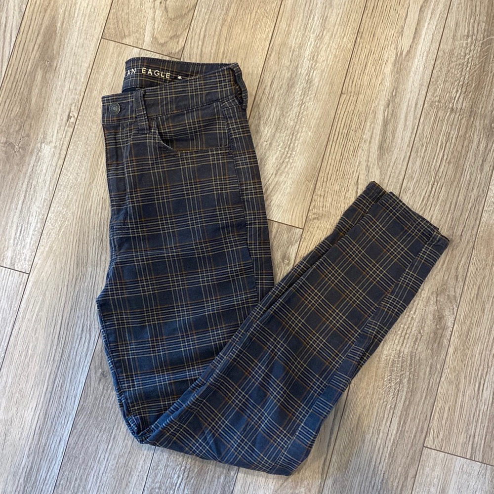 American Eagle Gingham Print Jeans